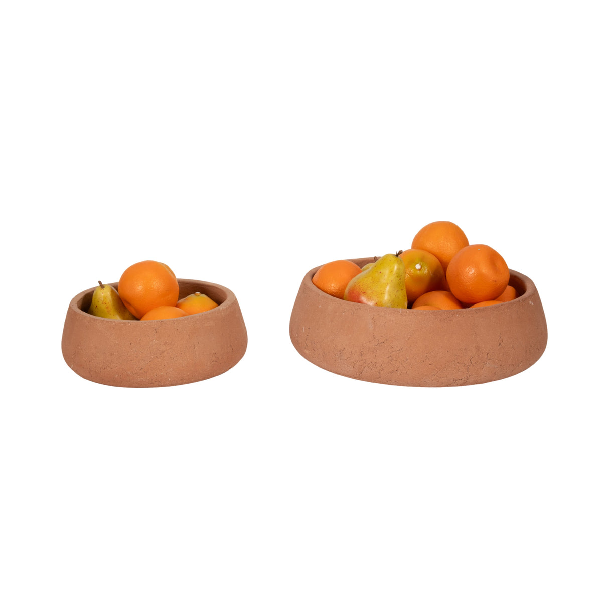 S/2 10/14" Terracotta Bowls, Natural