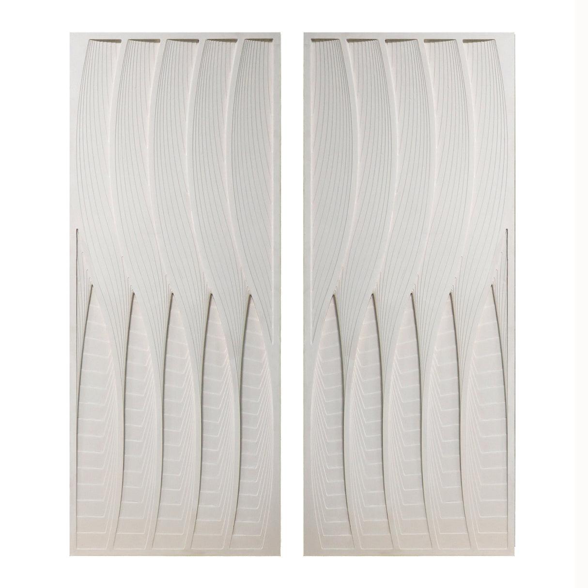 S/2 24X59 TRINITY DIMENSIONAL PLASTER WALL ART