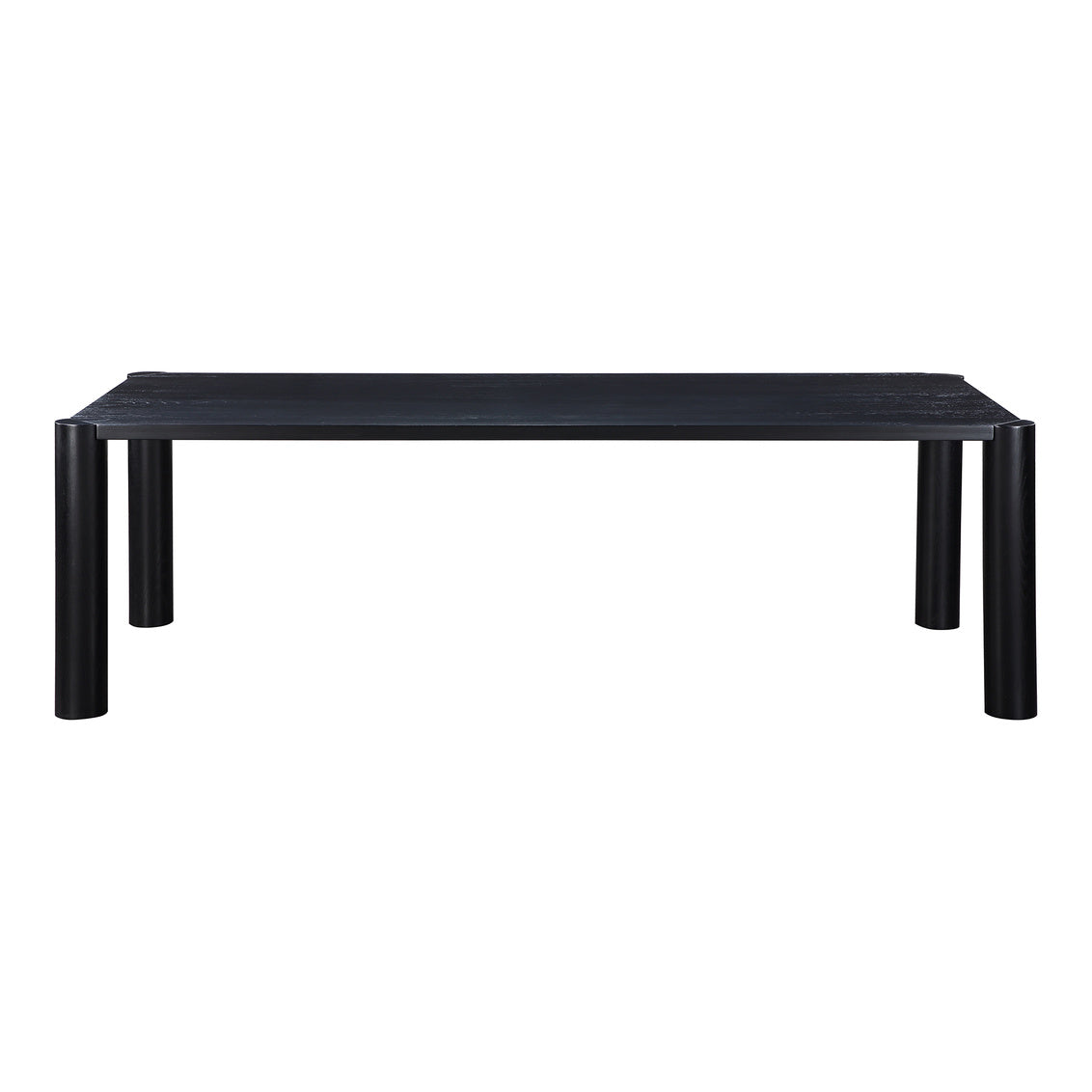 Post Dining Table Large Oak Black