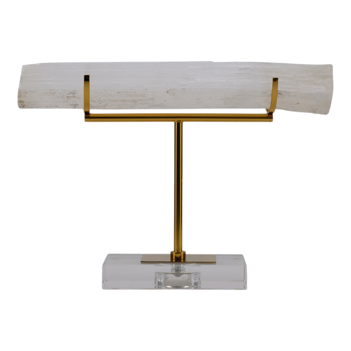 10" Artemis Small Selenite Stone Log Statuary