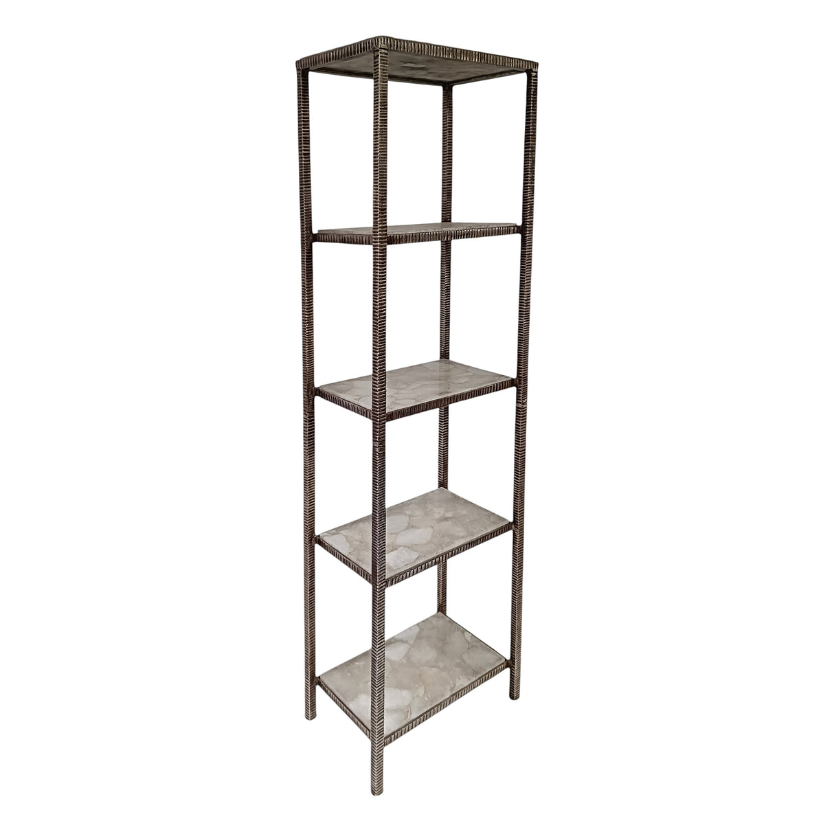 78" Cavalier White Quartz Etagere