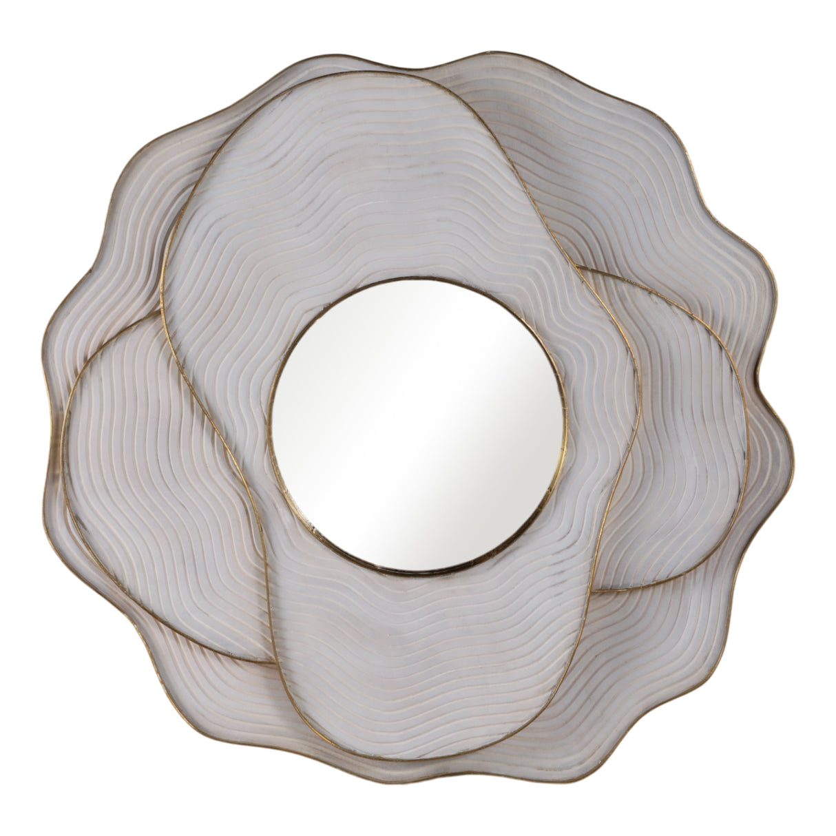 39x39" Kearny Layered Wood Wall Mirror