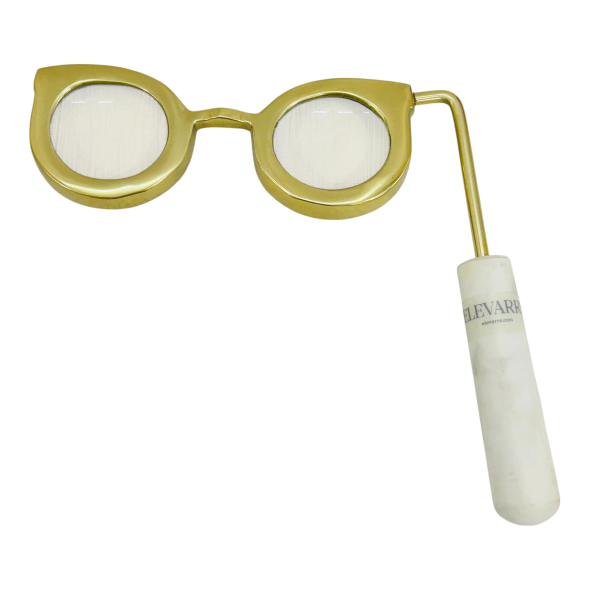 9" Shimon Magnifying Glasses W/wht Marble Handle