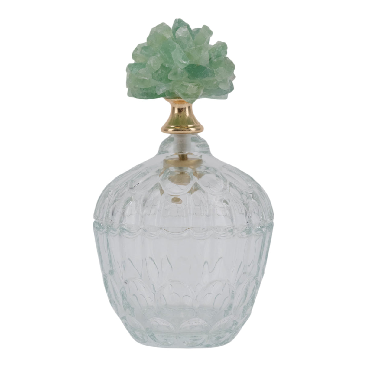 6" Lancelot Small Green Stone Glass Jar