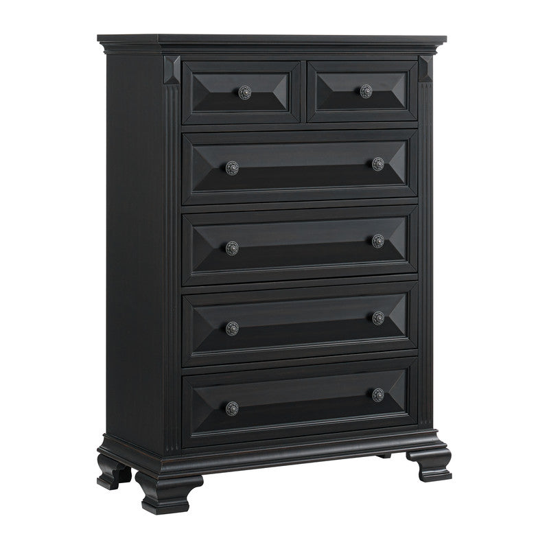 Bridgestone 6-Drawer Chest in Black
