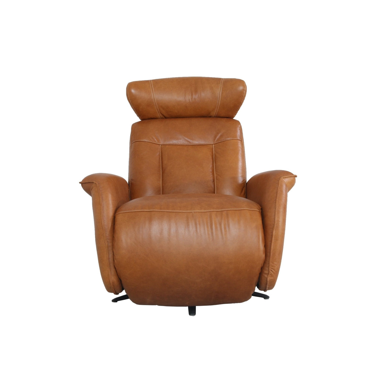 Brown Leather Manual Recliner