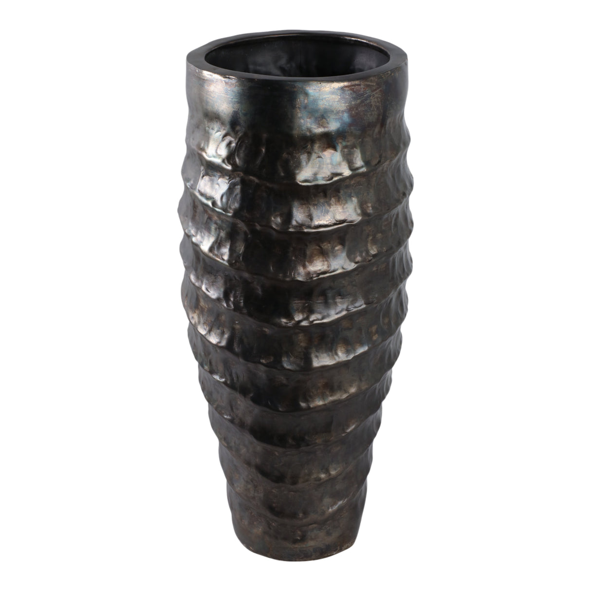 28"h Metal Floor Planter,pweter