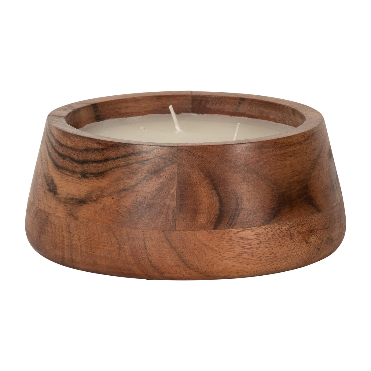 WOOD, 6" 11 OZ BOWL SCENTED CANDLE, NATURAL