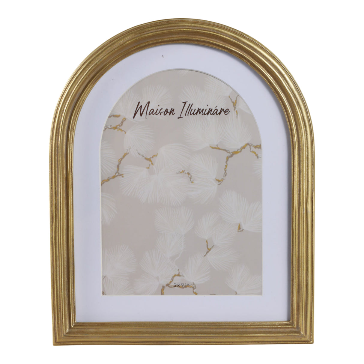 7x9 Photo Frame Matted To 5x7 Layered Arch, Gold