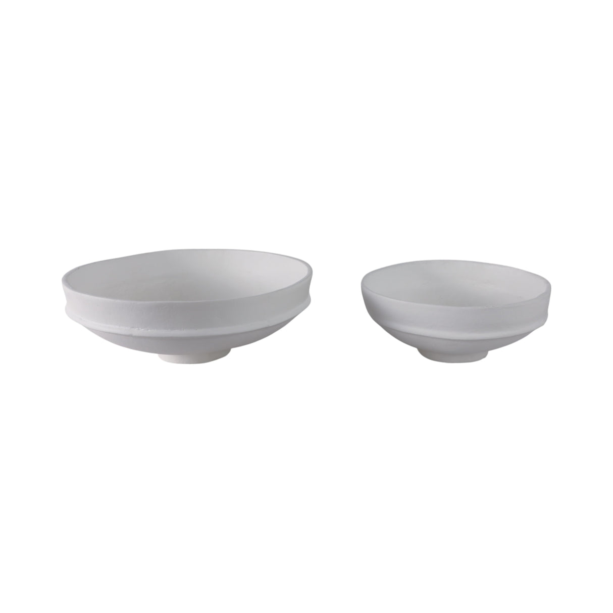 S/2 13/16" Ecomix Traditional Pedestal Bowls, Whit