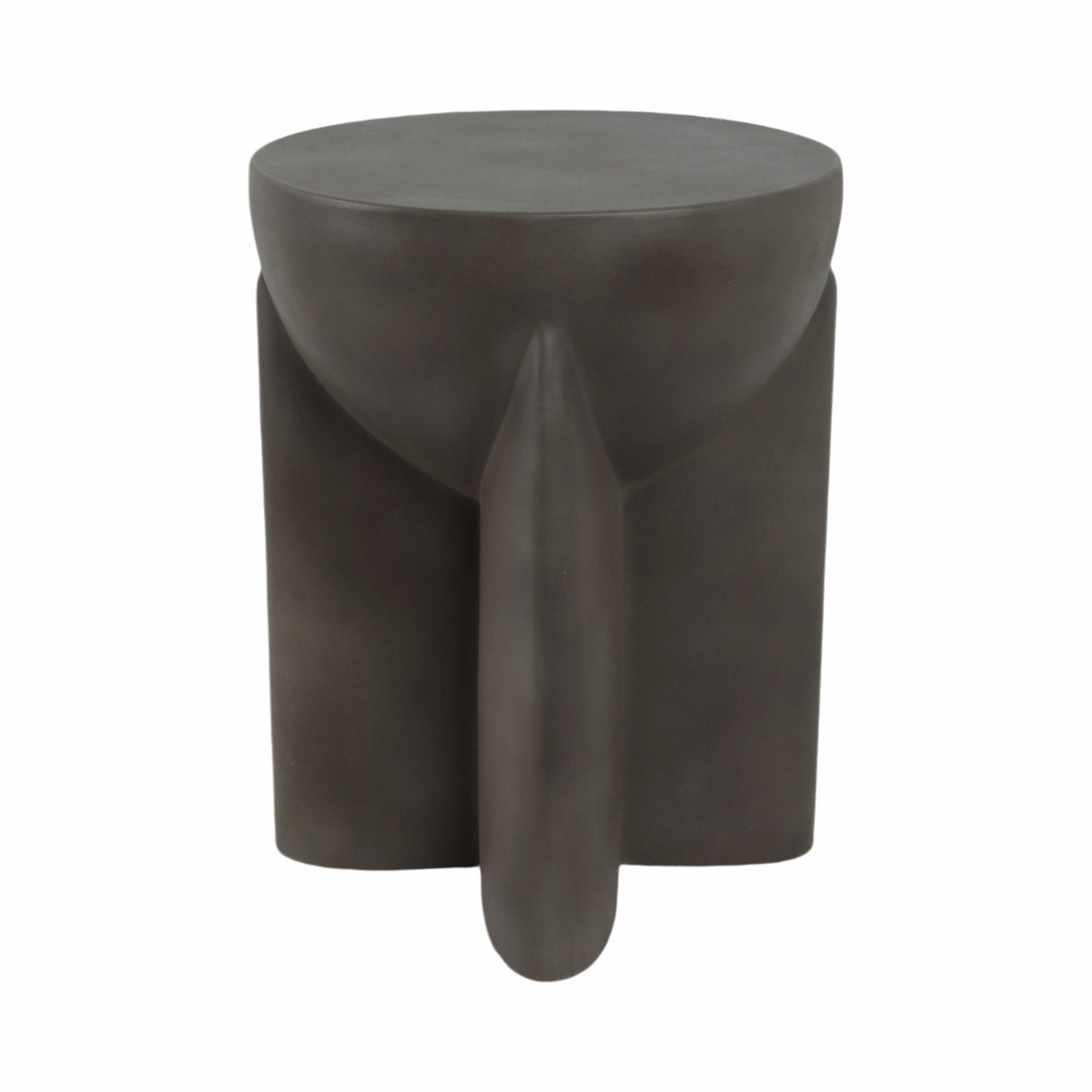 Concrete, 19" Contemporary Accent Table, Dark Grey