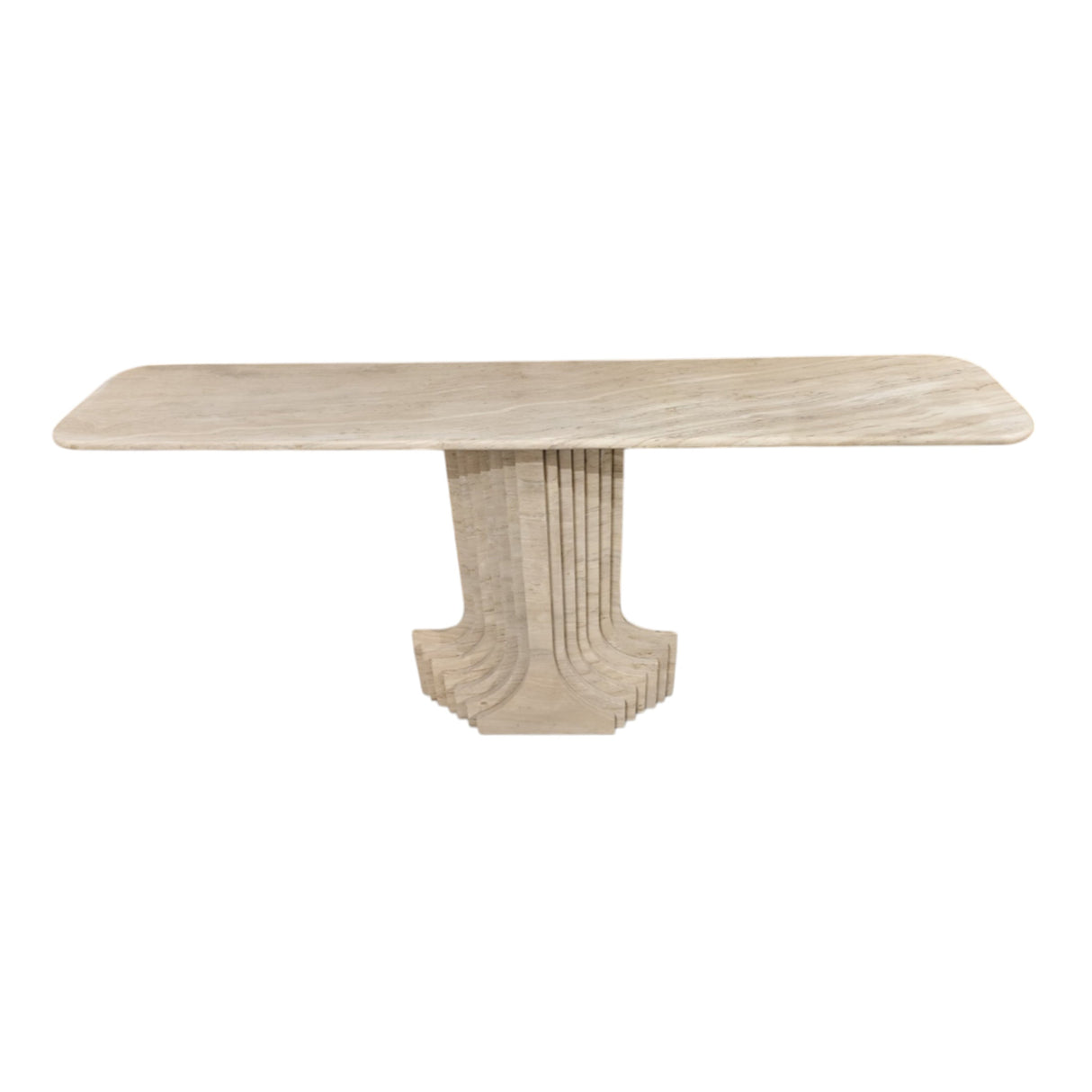 Gebal Beige Marble Console Table