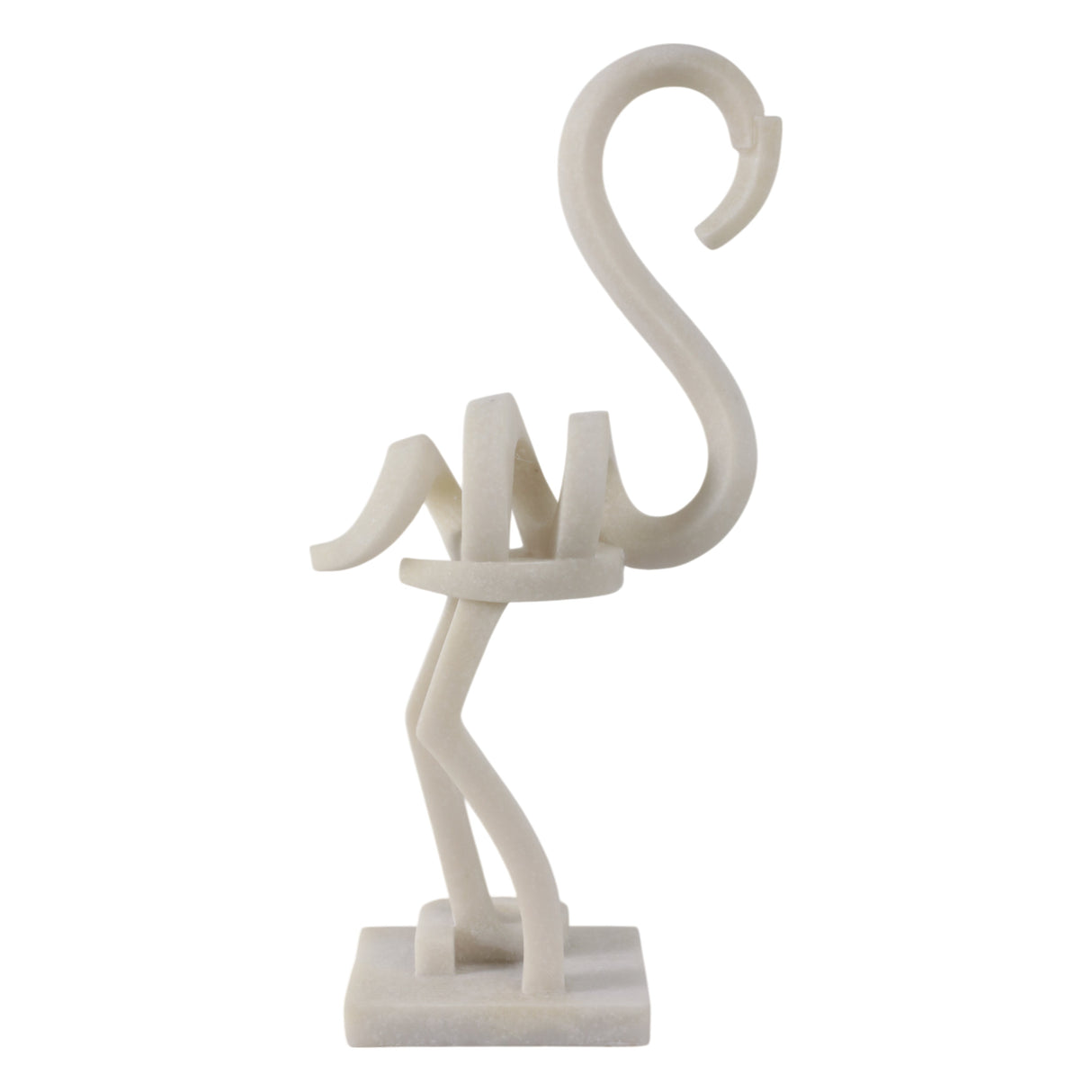 19" Clearmont Quartz Resin Flamingo, White