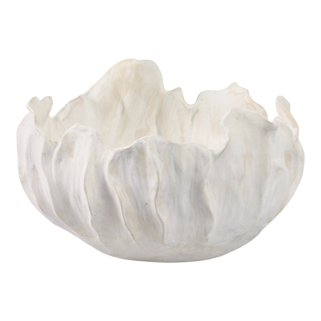 14" SPADENA SHORT PORCELAIN BOWL, IVORY