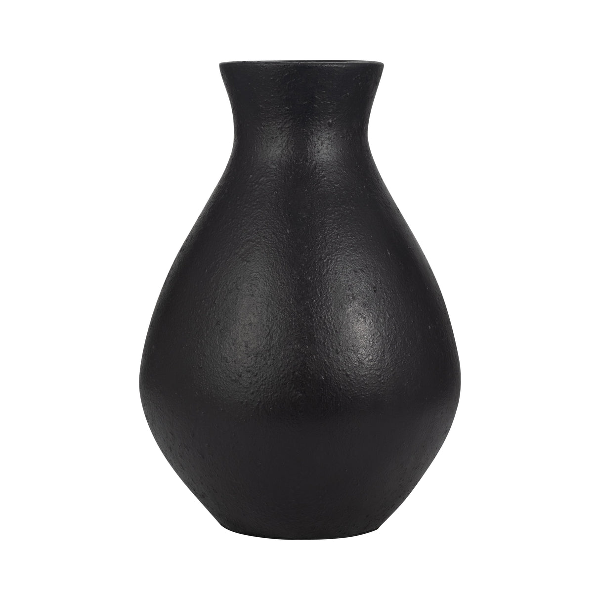 TERRACOTTA, 19" ORGANIC VASE, BLACK