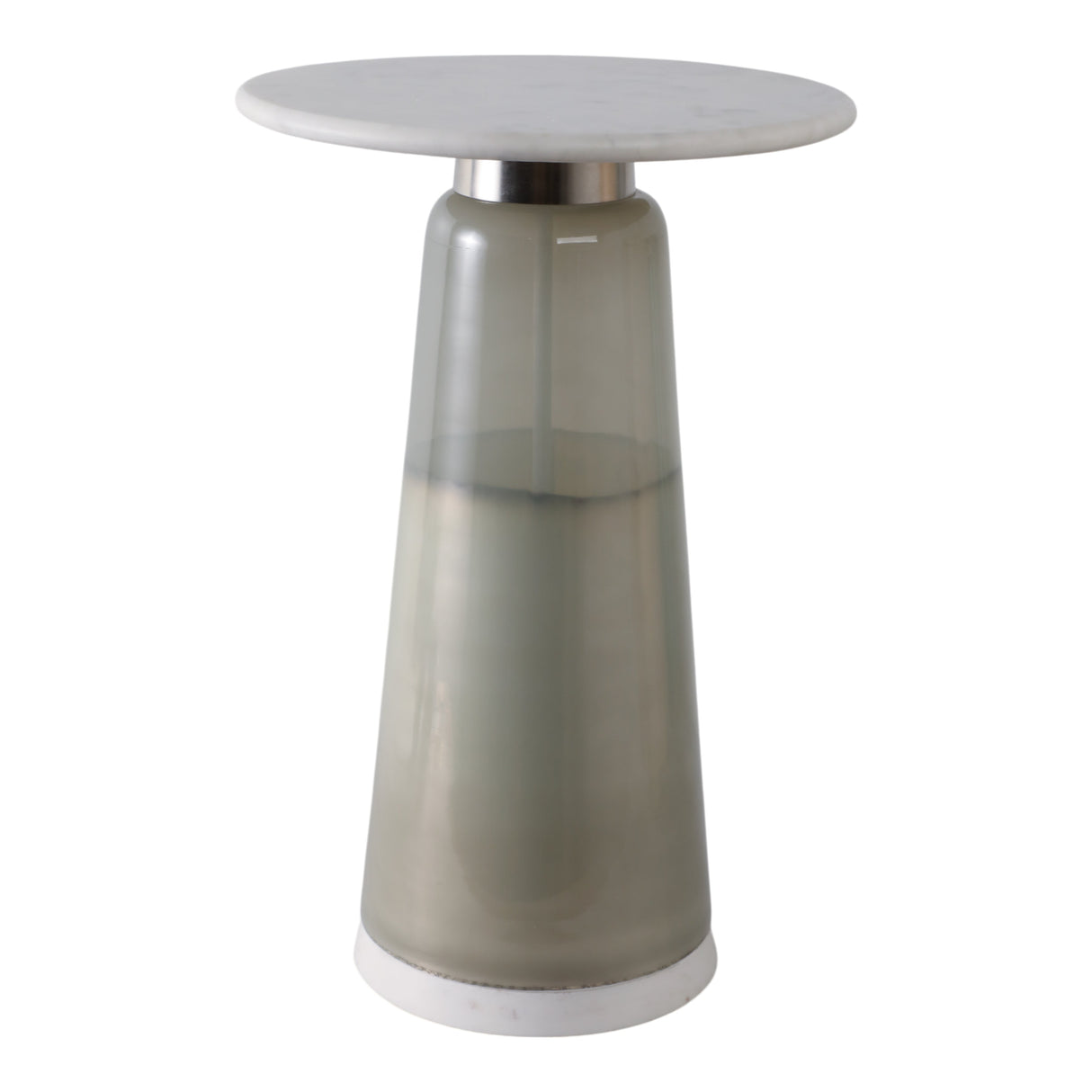 22" Trelew Tall Art Table W/marble Top, Green