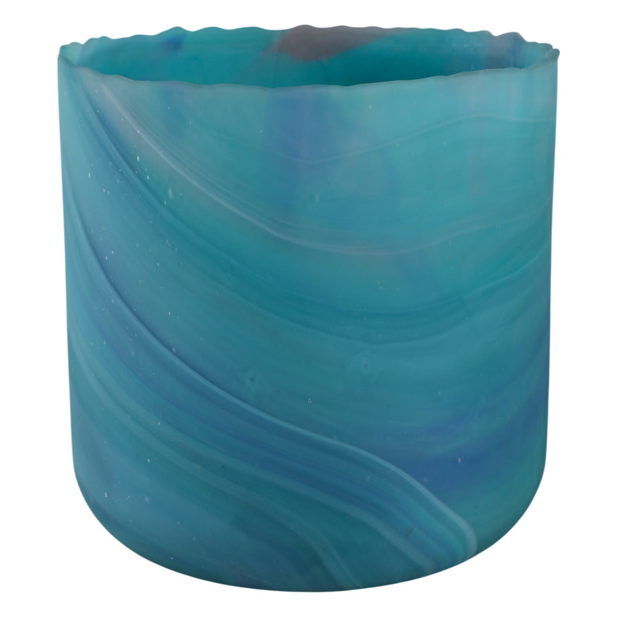 11" Kent Small Blue Swirl Glass Vase