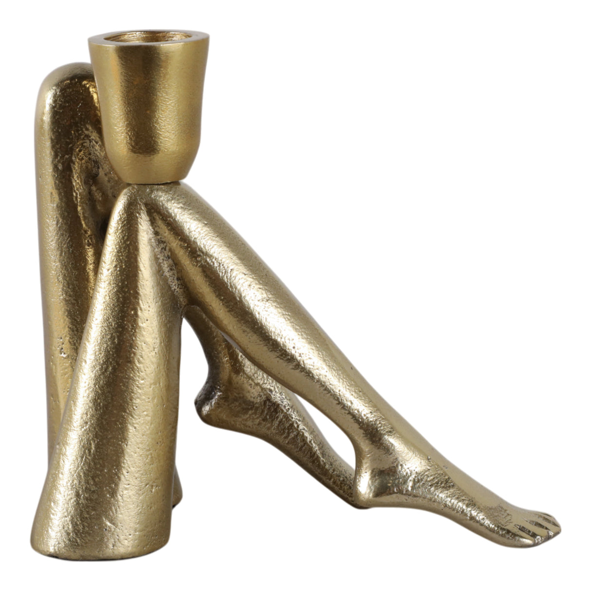 6x6" Bent Legs Taper Holder, Gold