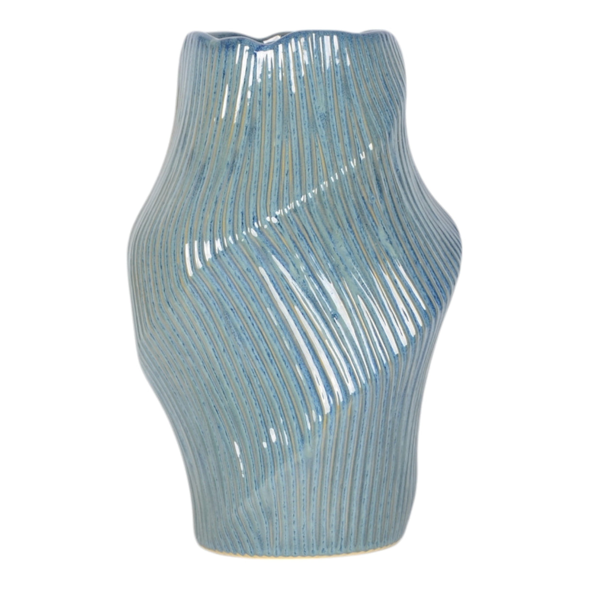 17" Tihany Large Blue Vase