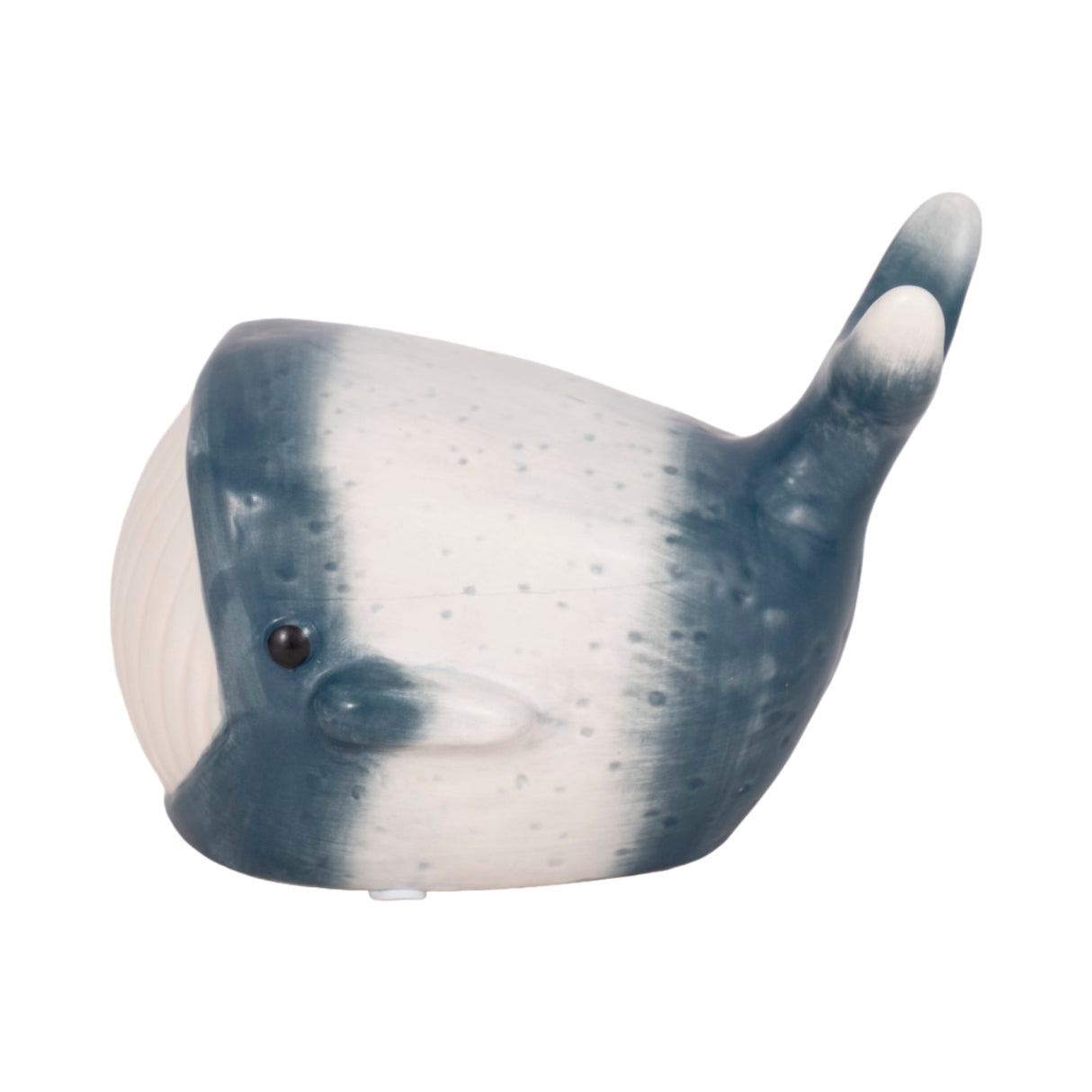 6" Blue Whale Decor, Blue/white