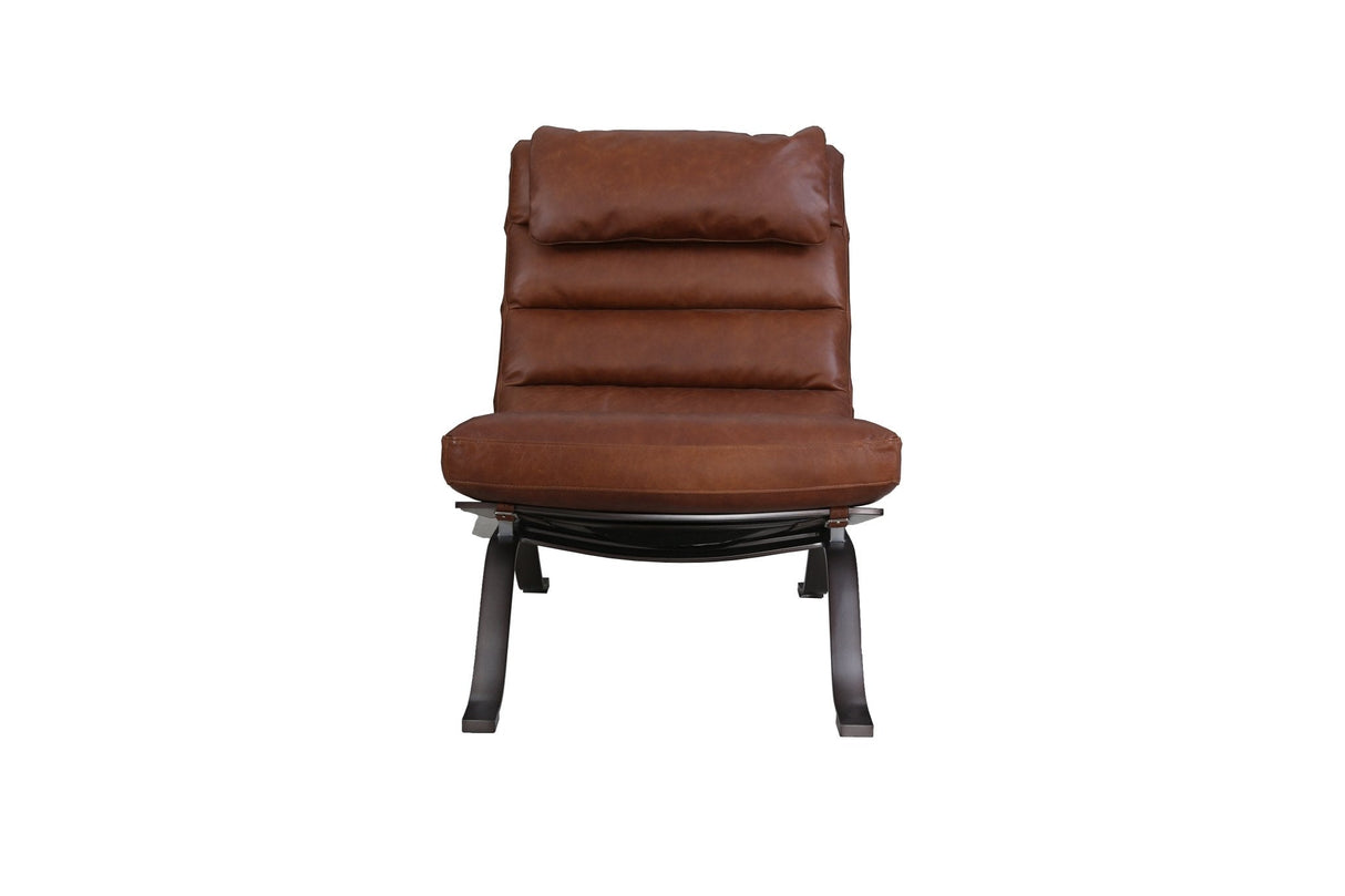 Eclipse Brown Leather Accent Chair