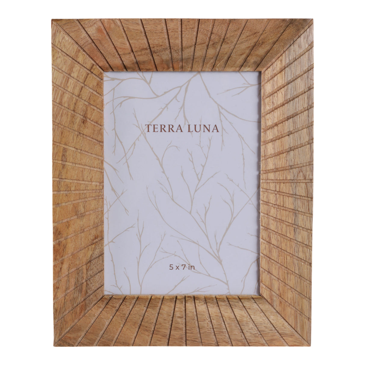 5x7 Wood Starburst Photo Frame, Natural