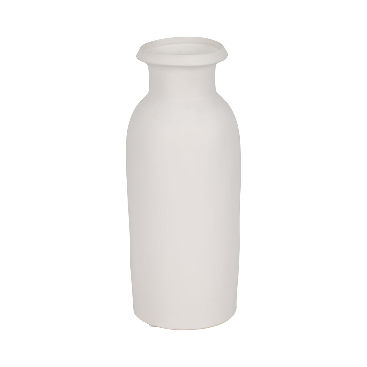 CER, 13"H TALL SLIM VASE, WHITE