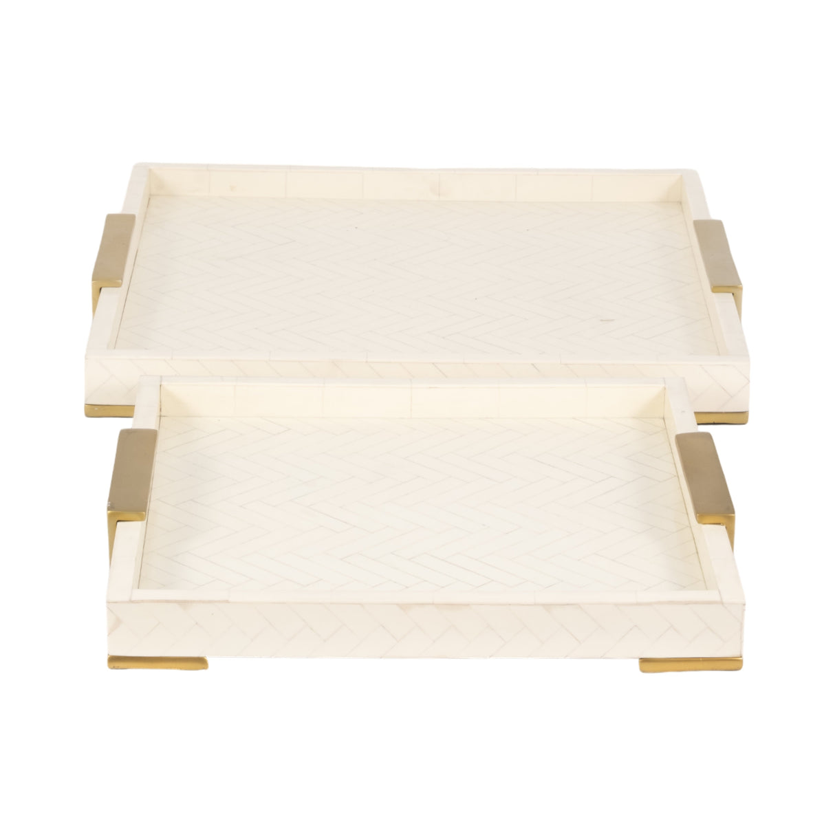 S/2 16/20" Carley Resin Trays, Natural