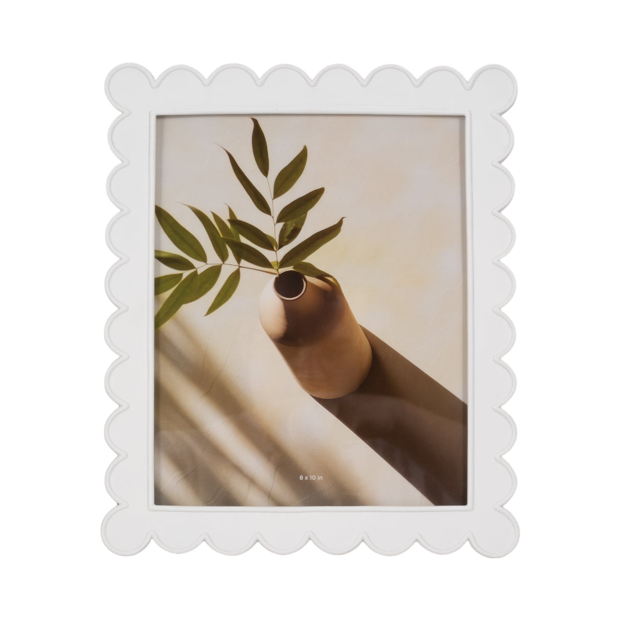 8x10 Scallop Edge Photo Frame, White