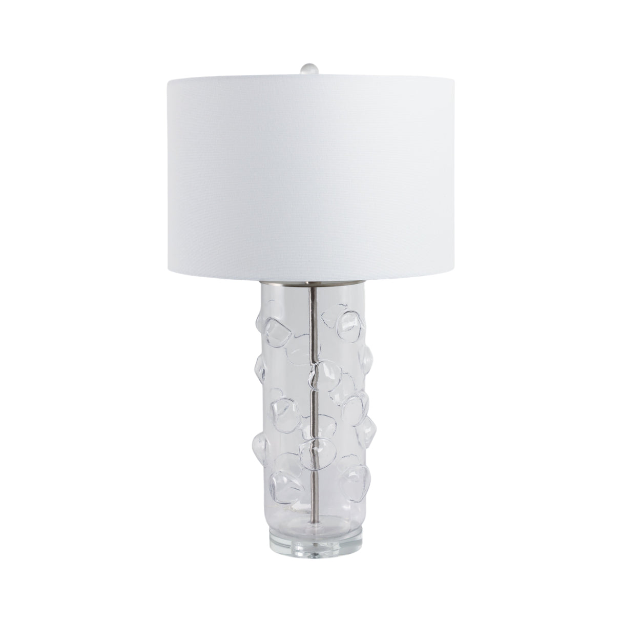 29x17" Glass Bubbles Table Lamp, Clear