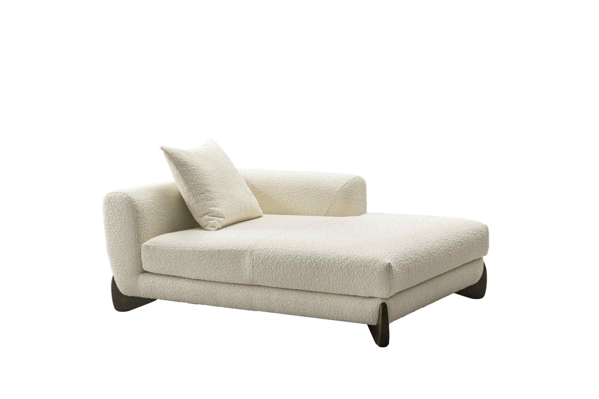 Floux White Right Chaise