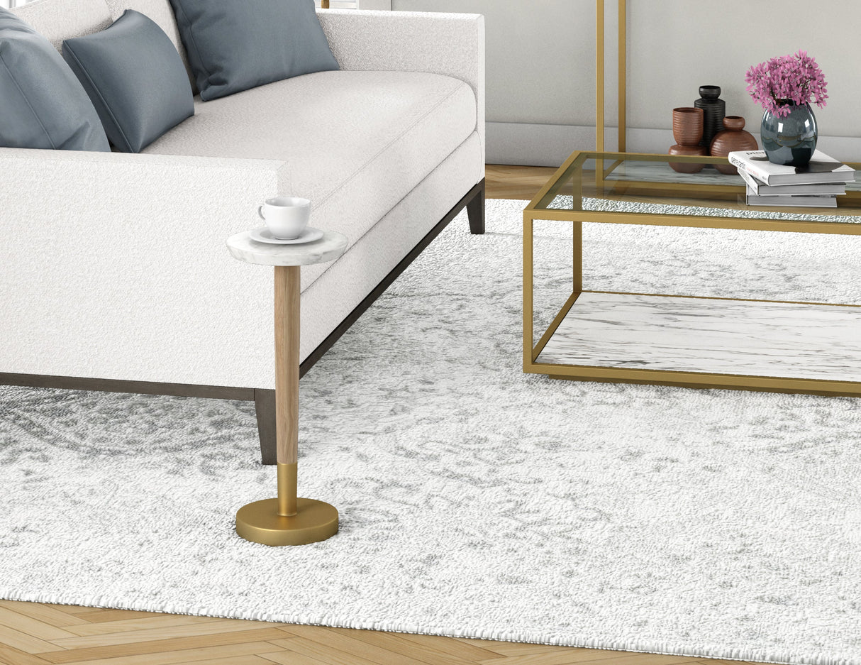 Warm Marble Accent Table