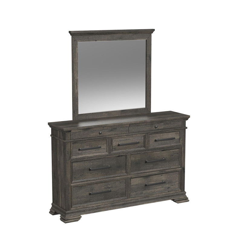 Park Ridge Dresser and Mirror Set in Charcoal