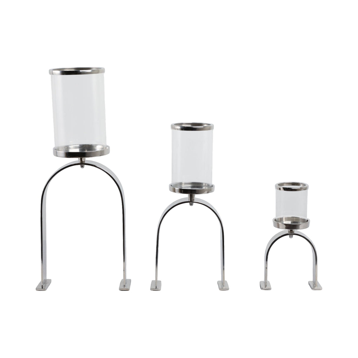 S/3 10/16/22" Delevan Silver Candle Holders