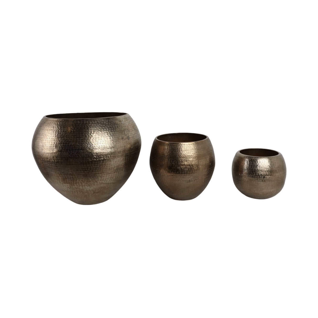 S/3 13/18/25" Noatak Bronze Planters