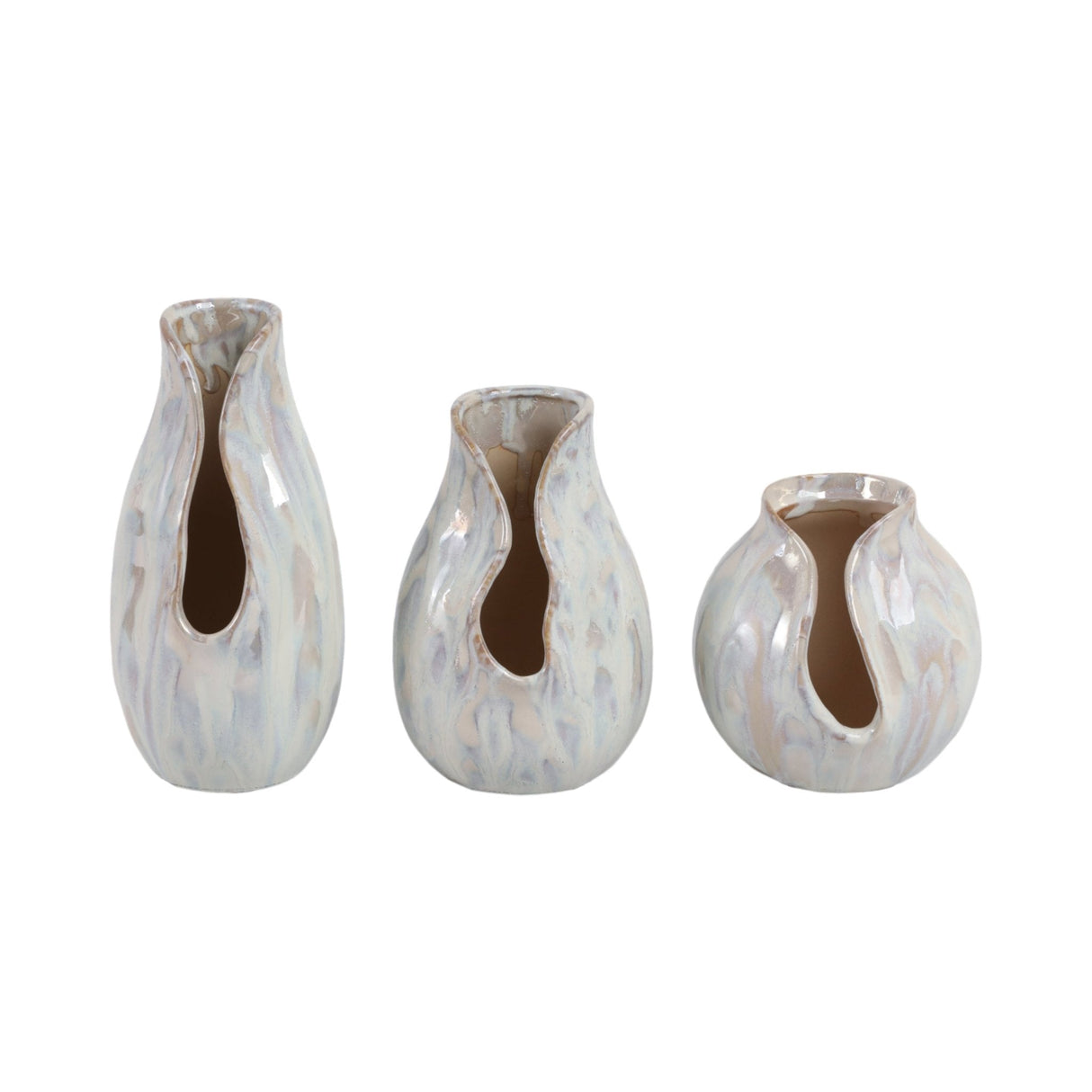 S/3 5/7/8" Pendelton Ceramic Vases