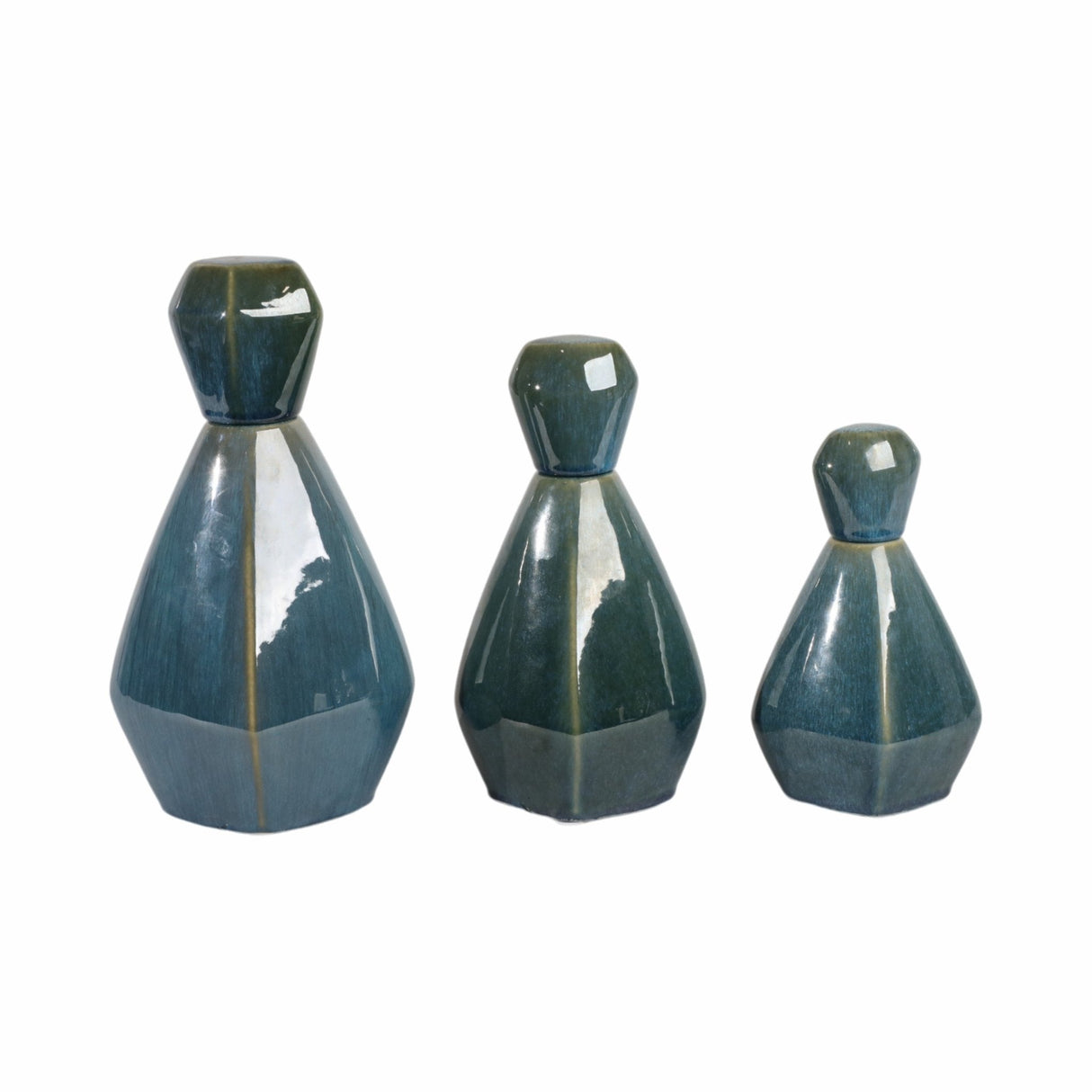S/3 9/11/13" Corvallis Ceramic Bottles