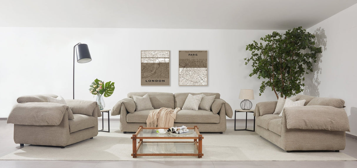 Tera gray brown sofa set