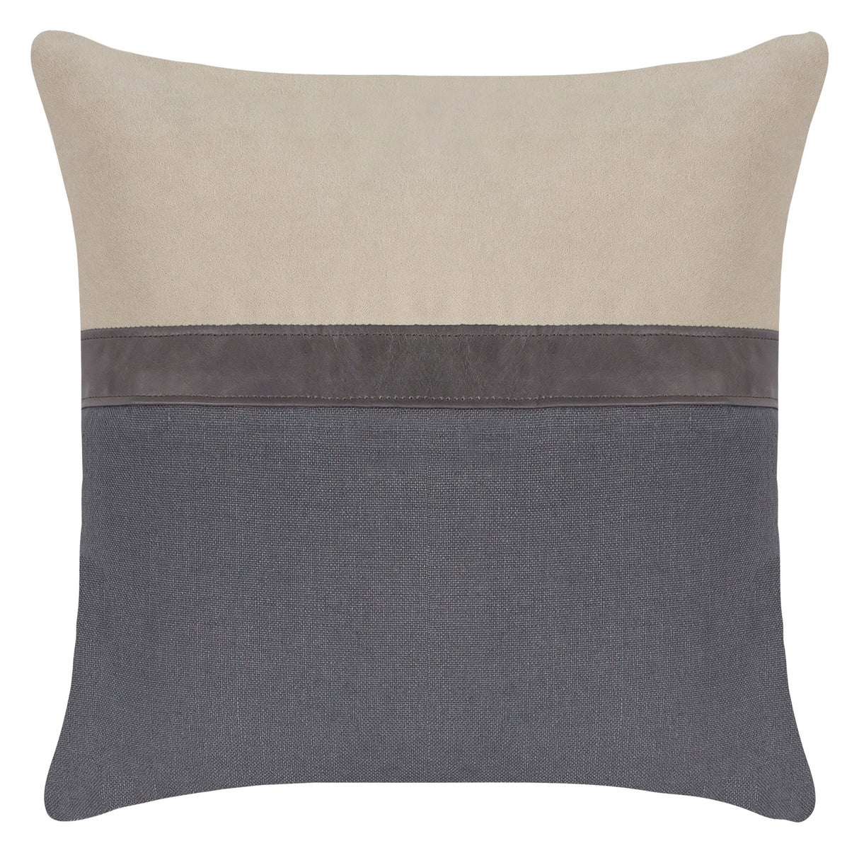 Toffee Velvet Linen Throw Pillow - TP07-01-A
