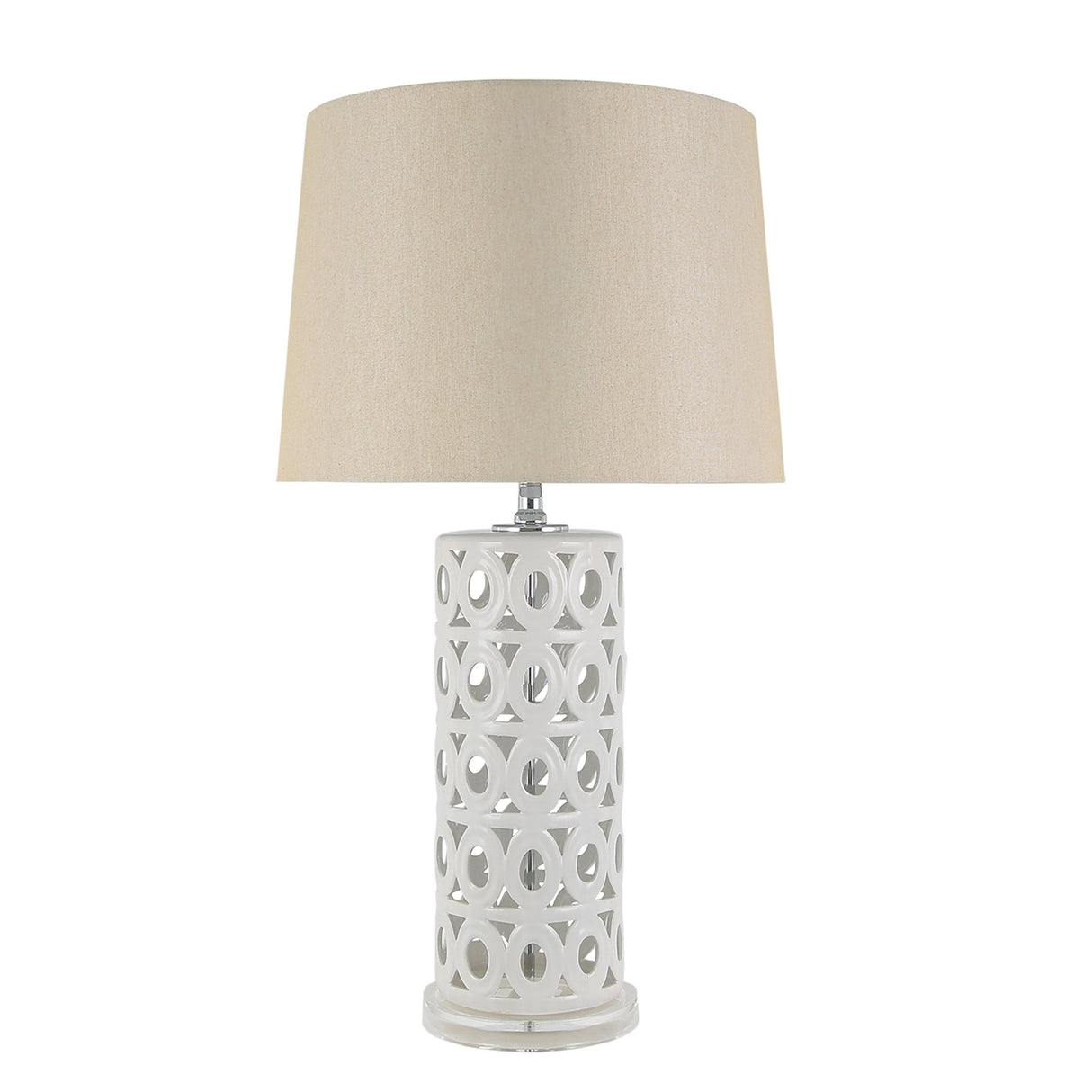 VARIEGATED CACERAMIC TABLE LAMP