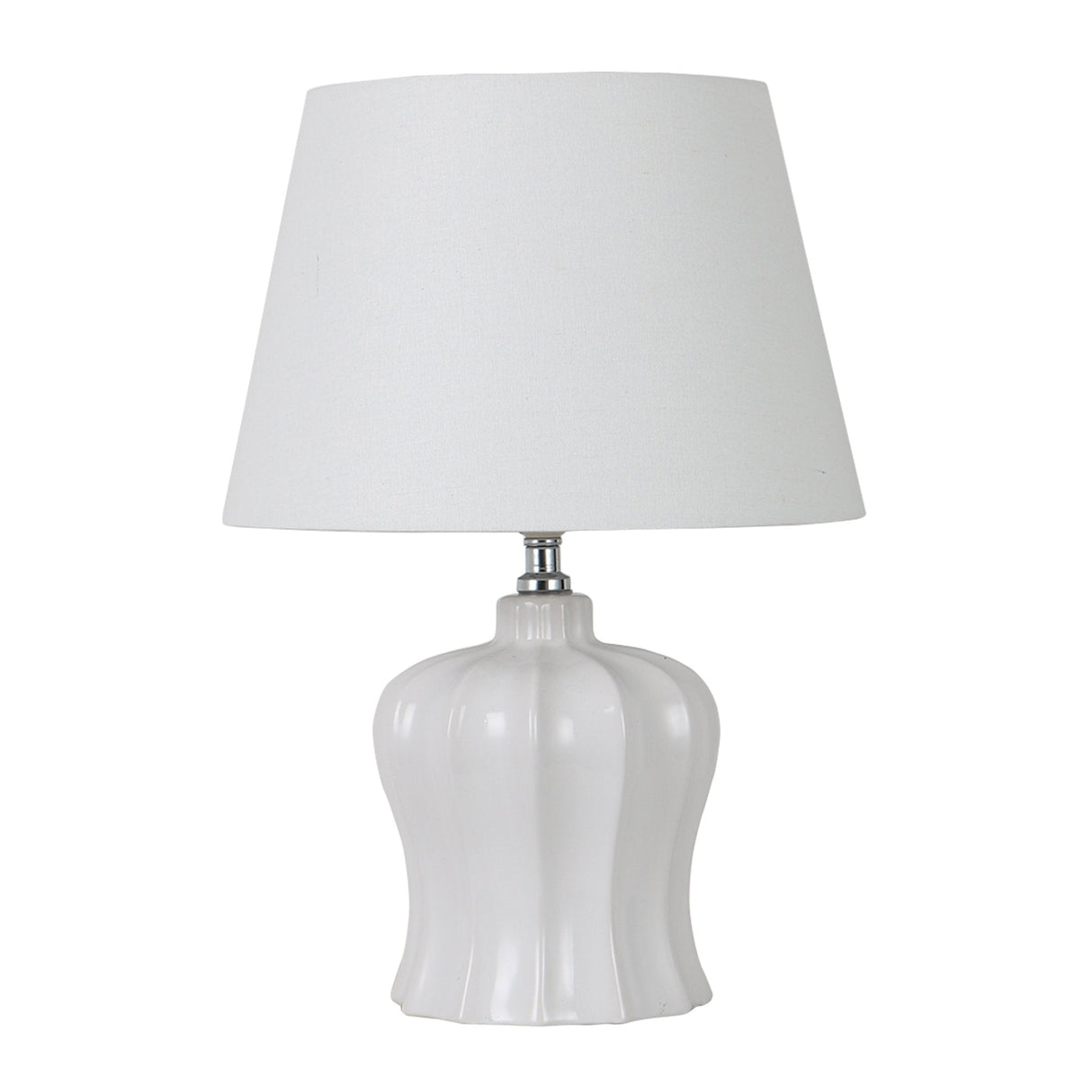 WHITE CERAMIC TABLE LAMP