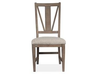 Wood Dining Side Chair w/Upholstered Seat KD