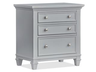 Wood Drawer Nightstand - Grey KD