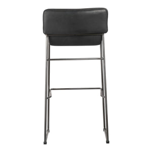 Starlet Barstool Onyx Black Leather -M2