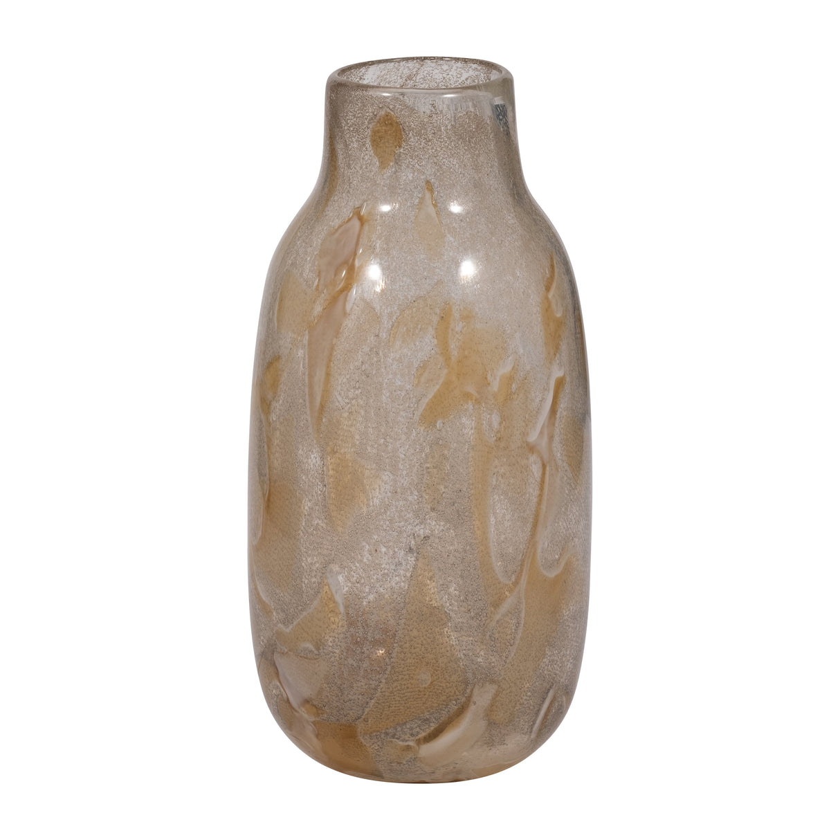 13" FOLEY SMALL NATURAL GLASS VASE