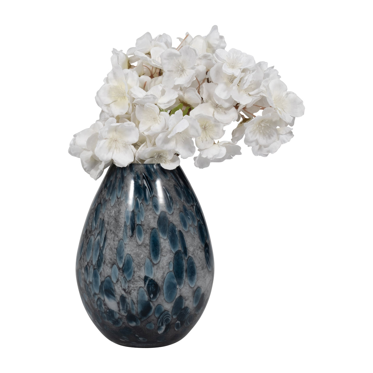 8" AMALDA SMALL BLUE GLASS VASE