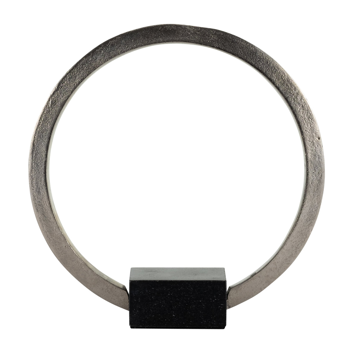 METAL,12",STANDING RING W/BASE ,NICKEL/BLACK