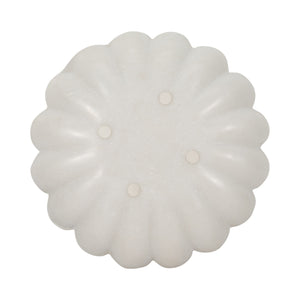 8" Hadara Marble Flower Tray, Tan