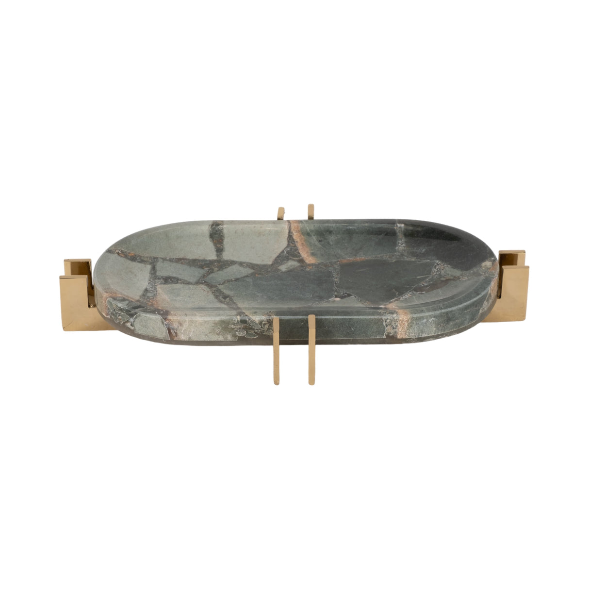 14" Komi Green Malakite Tray