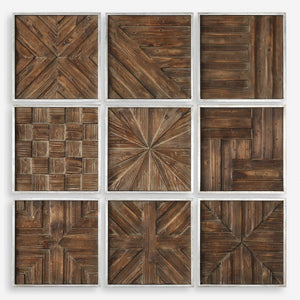 Bryndle Squares Wood Wall Decor, S/9